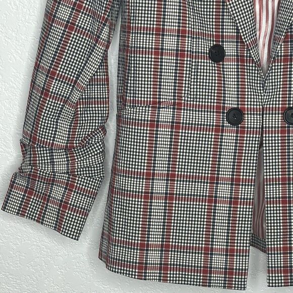 NWT VERONICA BEARD Caldwell Dickey Jacket Size 6 Red/Gray - Picture 5 of 16